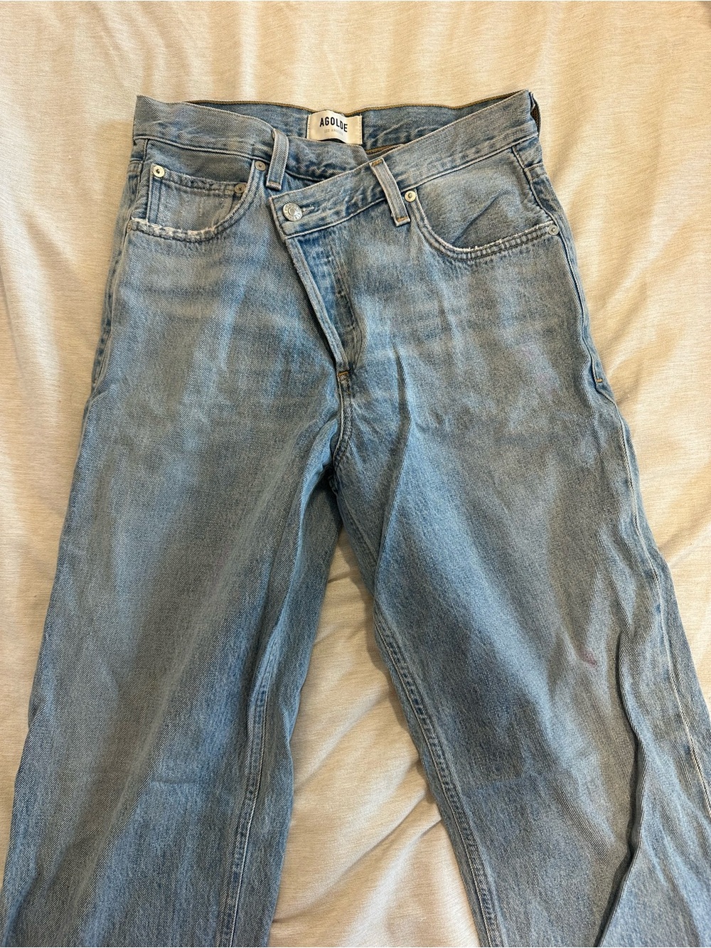 Agolde Light Wash cris cross jeans